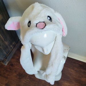 Bunny Beanie with flipping ears that raise